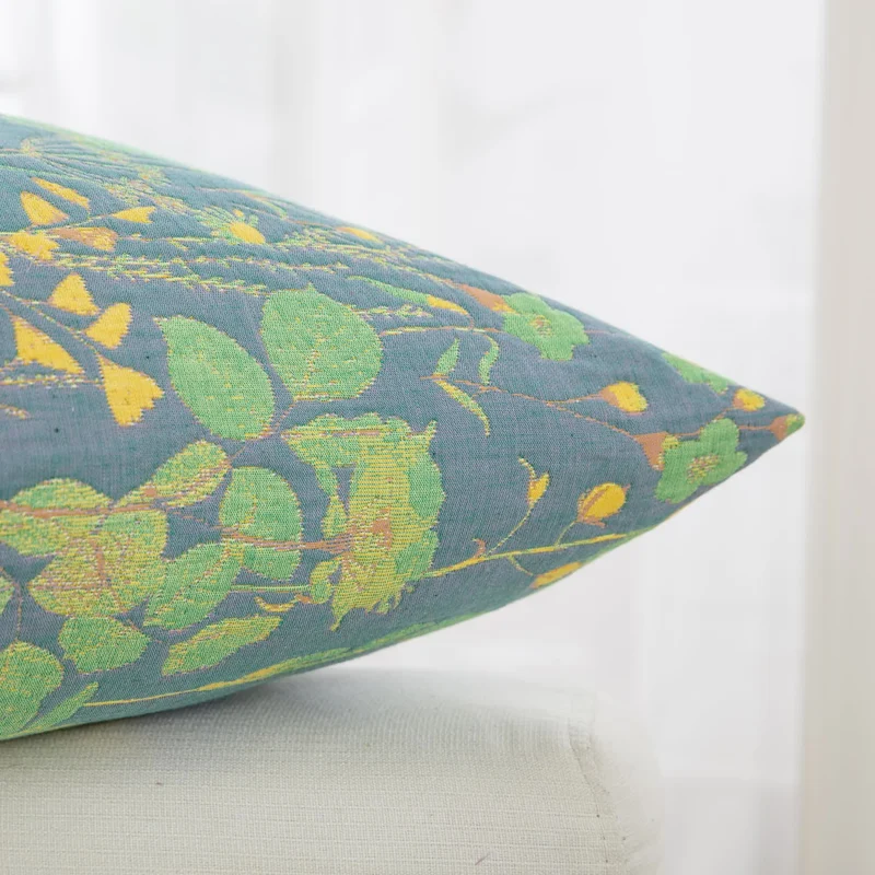 Lotus Pond Jacquard-Kissenbezüge aus Baumwollgaze (2 Stück)