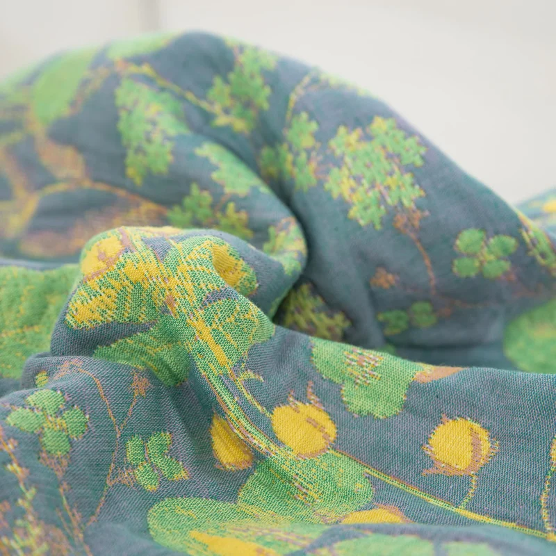 Lotus Pond Jacquard-Kissenbezüge aus Baumwollgaze (2 Stück)