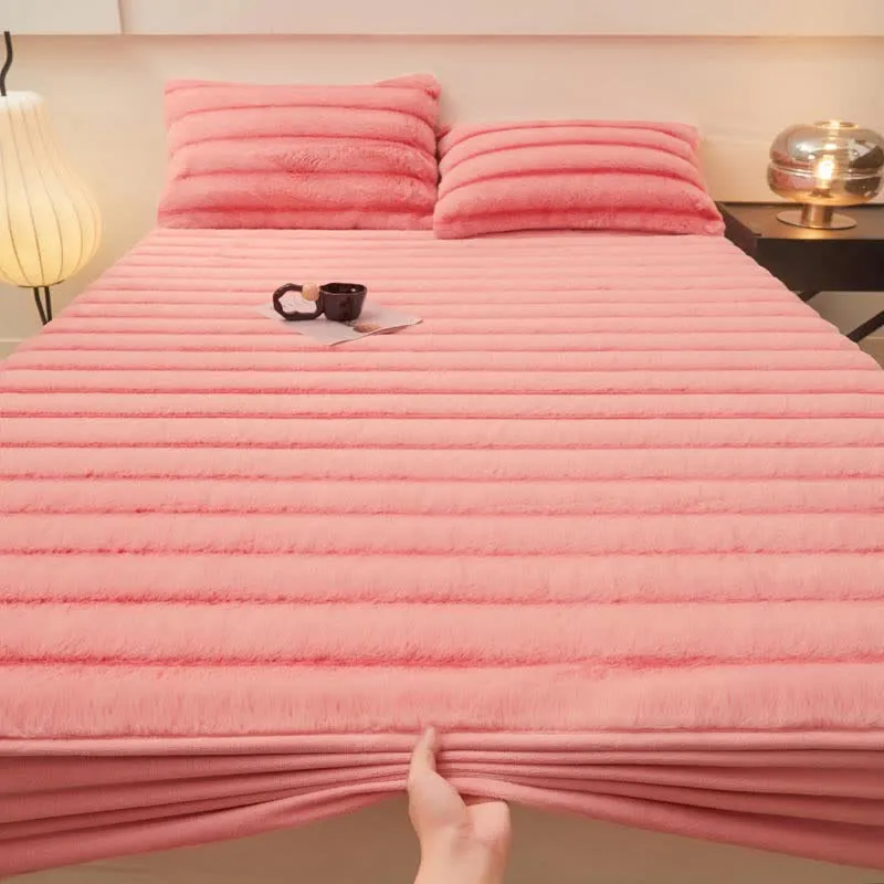 Modernes, warmes Winter-Spannbettlaken aus Fleece
