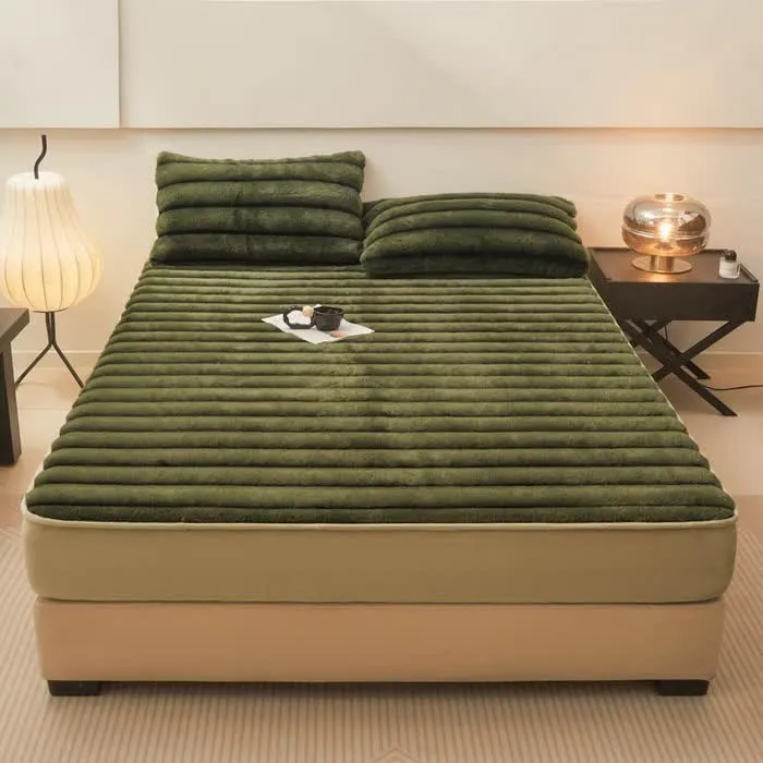 Modernes, warmes Winter-Spannbettlaken aus Fleece