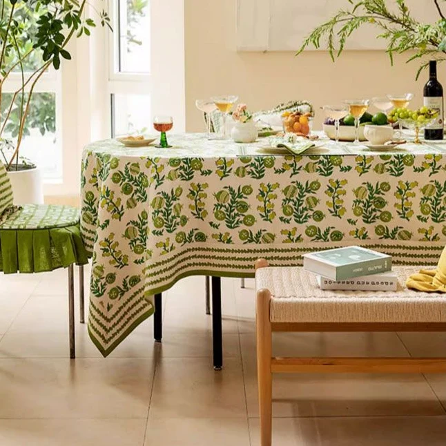 Wasserdichte, erfrischende, weiche Tischdecke mit Blumenmuster