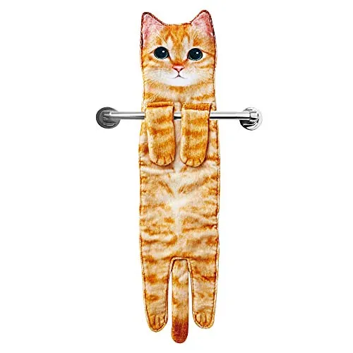Handtuch mit Katzenmotiv zum Aufhängen für Küche und Bad