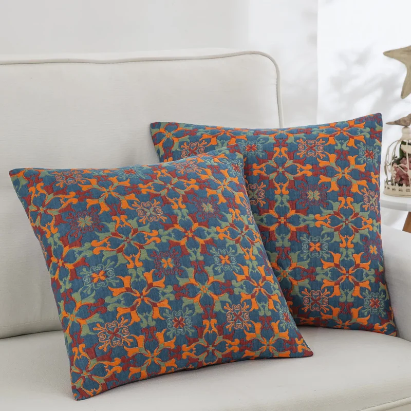 Kissenbezüge aus Baumwollgaze im Bohemian-Mandala-Stil (2 Stück)