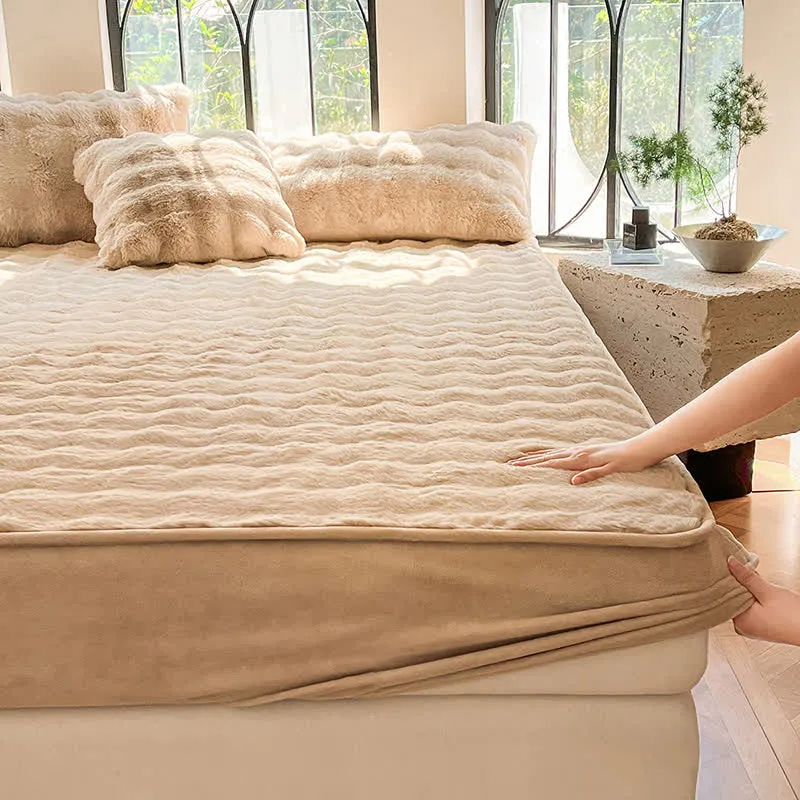 Einfaches, weiches, atmungsaktives Spannbettlaken aus Fleece