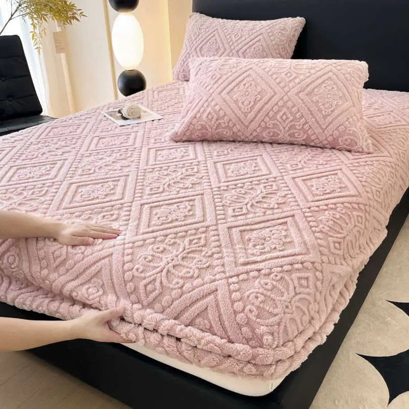 Einfaches Winter-Spannbettlaken aus weichem Fleece