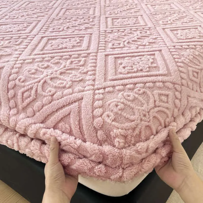 Einfaches Winter-Spannbettlaken aus weichem Fleece