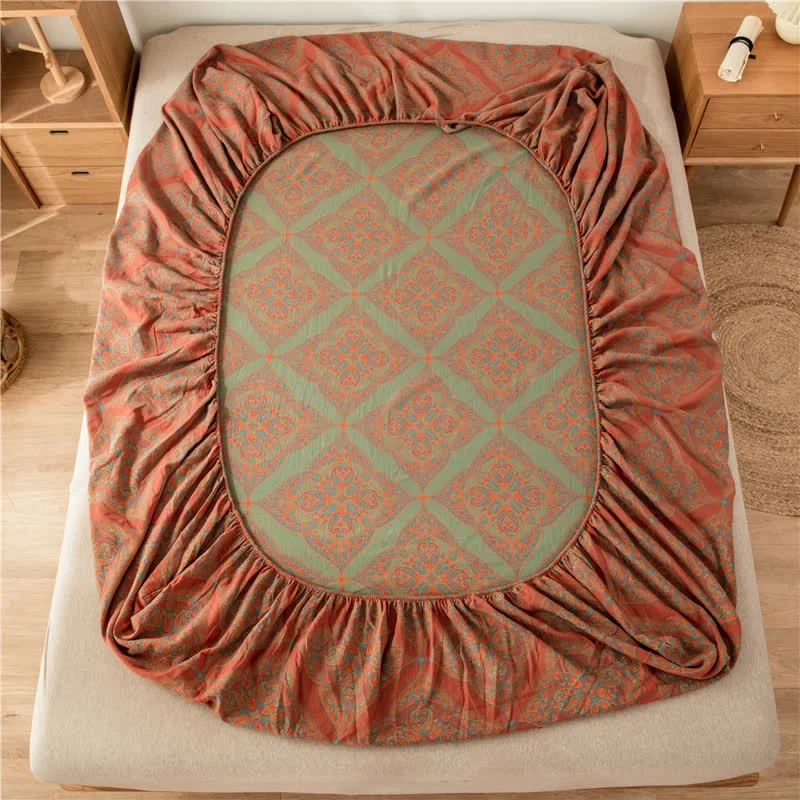 Luxuriöses, garngefärbtes Jacquard-Spannbettlaken