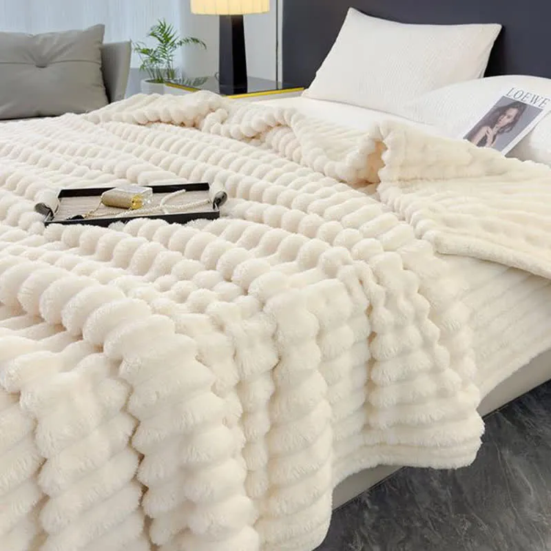 Wendbare warme Fleece-Überwurfdecke