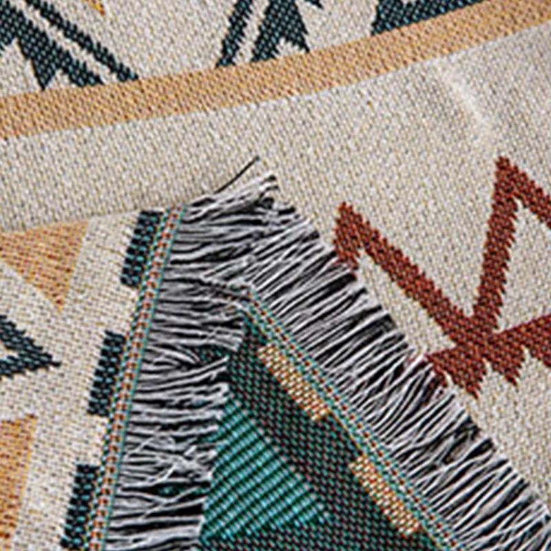 Ownkoti Indische geometrische Decke, wendbarer Sofabezug