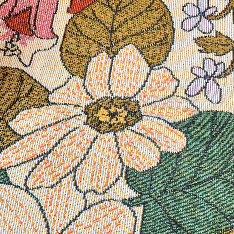 Bunte blühende Blumen Gobelin Sofadecke