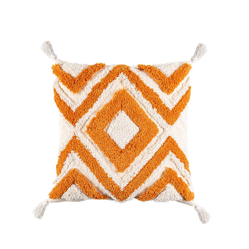 Ownkoti Marokko Jacquard-Kissenbezug mit Quasten