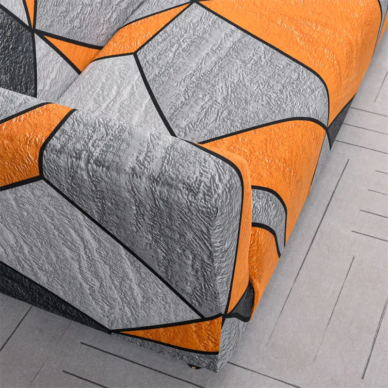 Elastischer, moderner, geometrischer, weicher Sofabezug