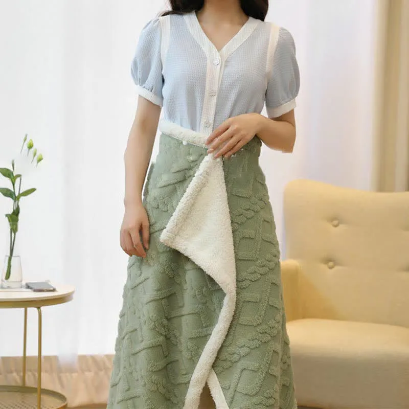 Warme Fleece-Schaldecke mit Argyle-Muster
