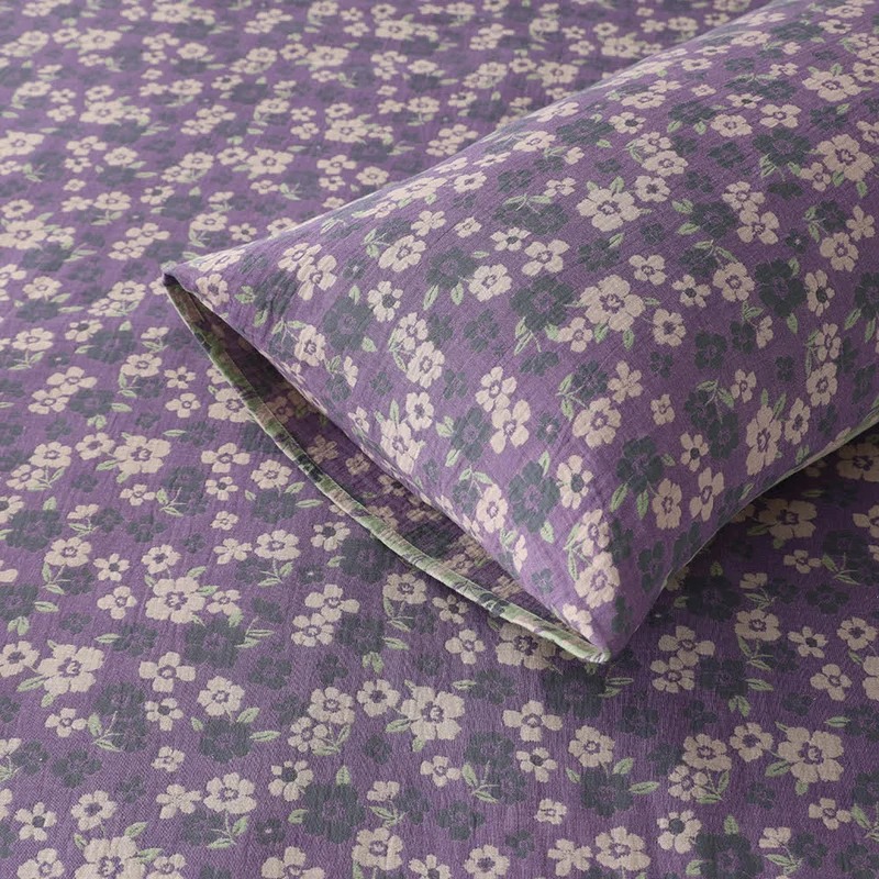 Weiche Kissenbezüge aus Baumwollgaze-Jacquard mit Blumenmuster (2 Stück)