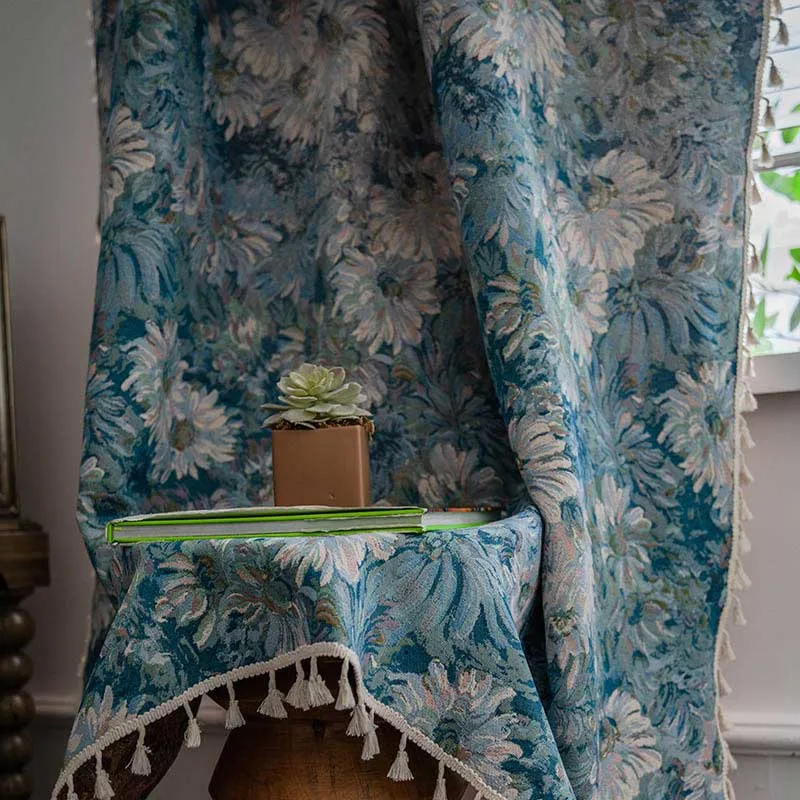 Quastenvorhang im Blumenölgemälde-Stil
