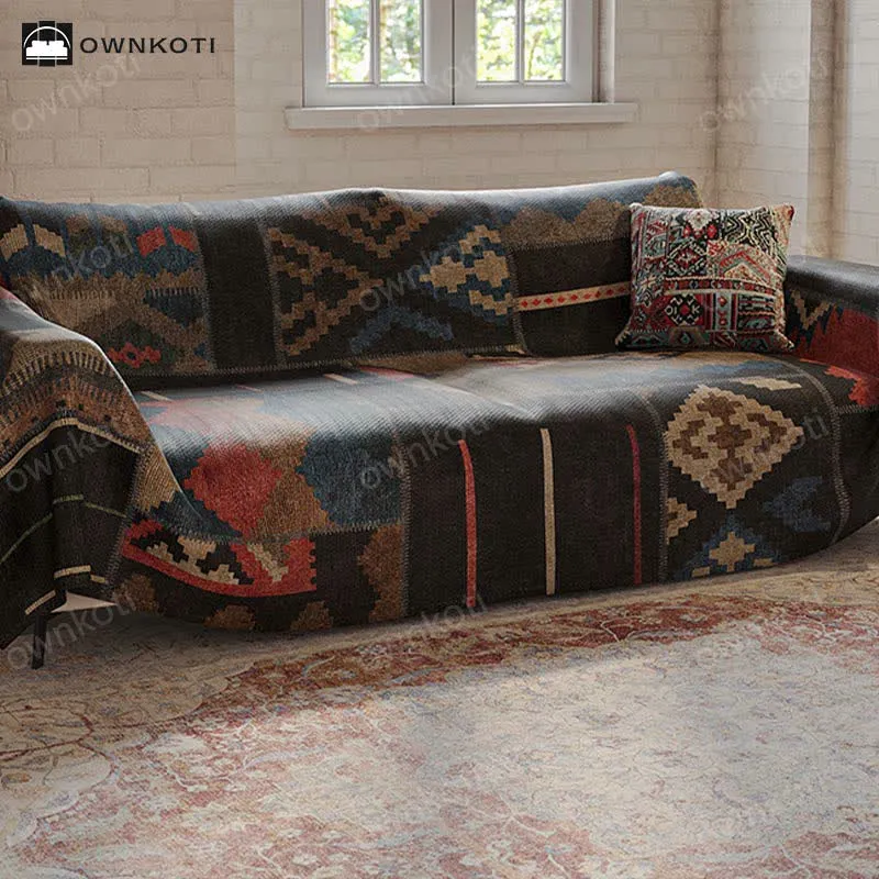 Schicker geometrischer multifunktionaler Couchbezug