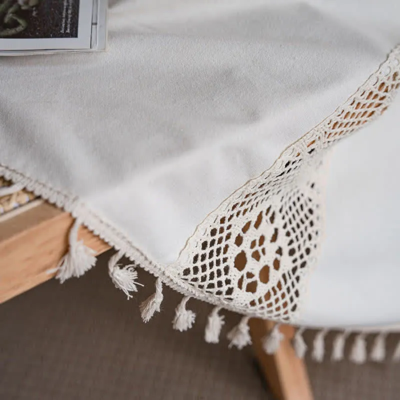 Ownkoti Beige Splicing Hollow-Out Lichtfiltervorhang
