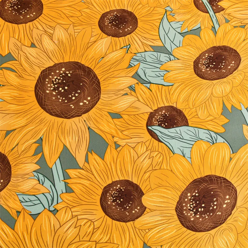 Elastischer, dehnbarer Couchbezug mit Sonnenblumenmotiv