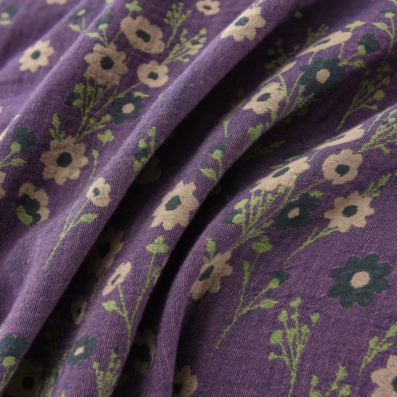 Wendebettwäscheset aus Baumwollgaze mit Blumenmuster (4-teilig)