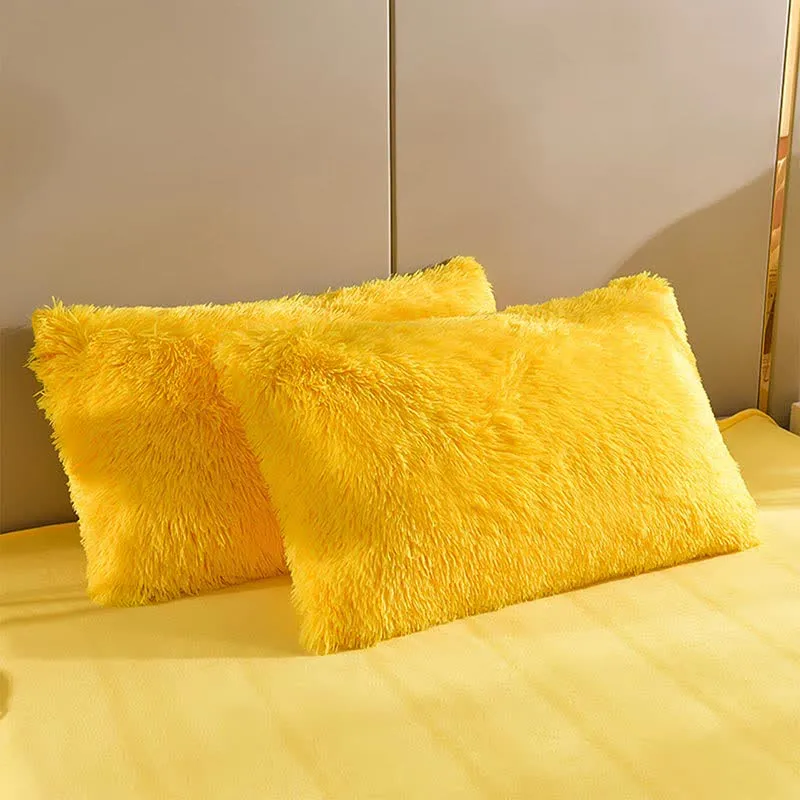 Flauschiges Bettwäscheset Bettbezug & Kissenbezug