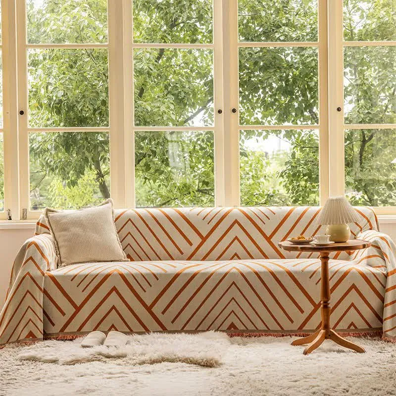 Ownkoti Diamond Stripe Multifunktionale Sofadecke Sofaschutz