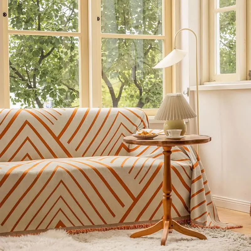 Ownkoti Diamond Stripe Multifunktionale Sofadecke Sofaschutz