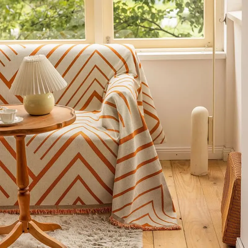 Ownkoti Diamond Stripe Multifunktionale Sofadecke Sofaschutz