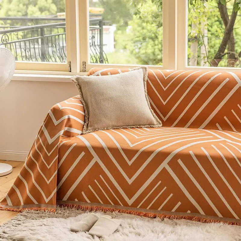 Ownkoti Diamond Stripe Multifunktionale Sofadecke Sofaschutz