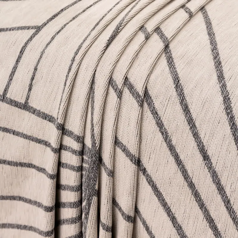 Chenille-Sofaschoner mit modernen abstrakten Linien