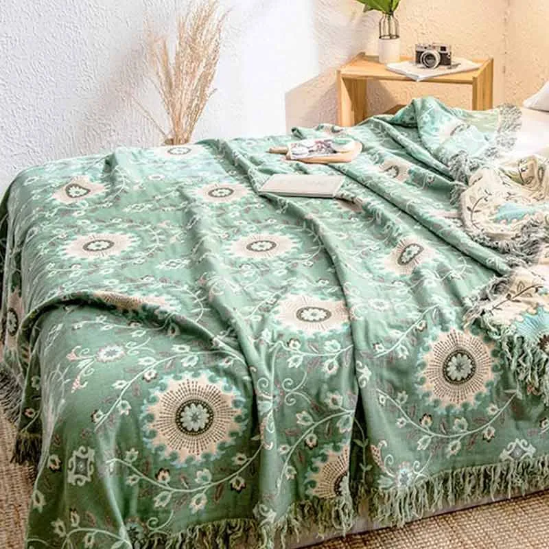 Ownkoti Retro Sofabezug Baumwolle Sofadecke