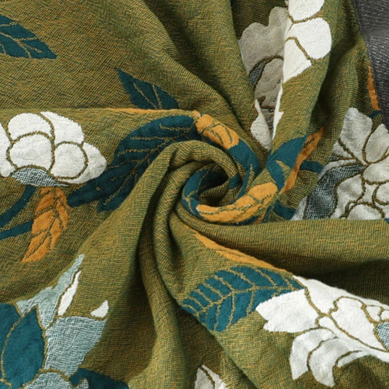 Wendedecke mit Baumwollblumenmuster für Sofabezug