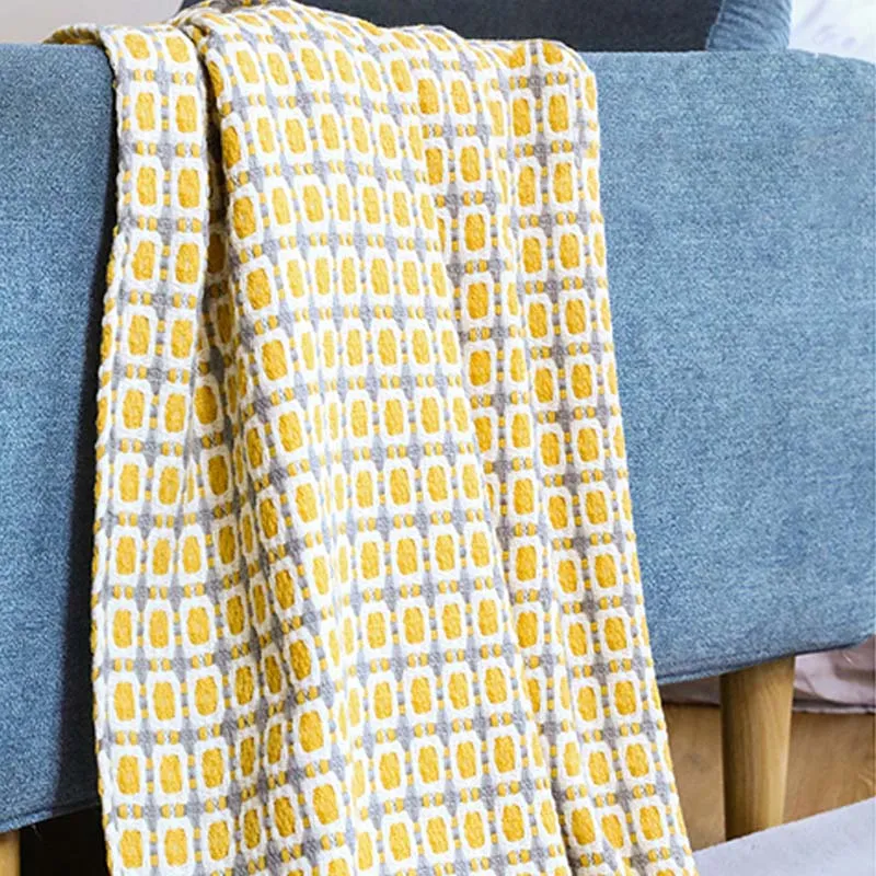 Ownkoti Gestrickte Sofadecke Couchdecke mit Quasten
