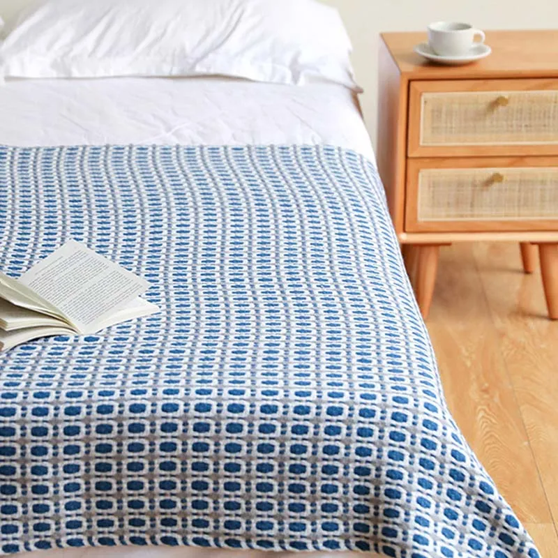 Ownkoti Gestrickte Sofadecke Couchdecke mit Quasten