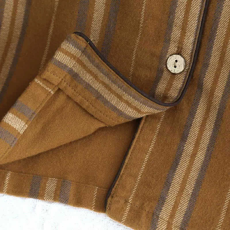 Pyjama-Set aus gebürsteter Baumwolle mit Streifen
