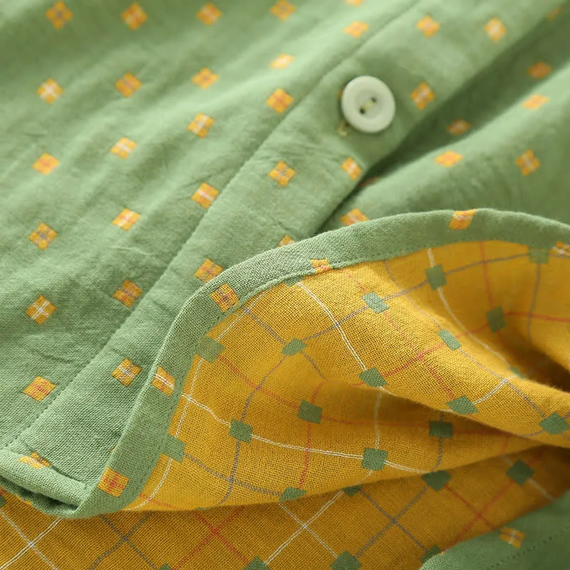 Pyjama-Set aus weichem Baumwollgaze mit Knopfleiste