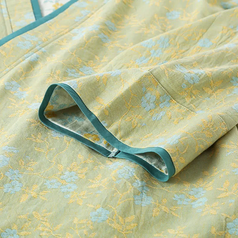 Loungewear-Set aus Vintage-Baumwollgaze mit lockerer Krawatte