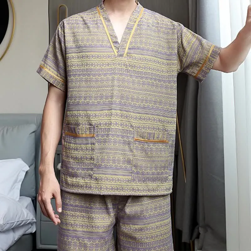 Atmungsaktives Pyjama-Set aus Baumwolle in Übergröße
