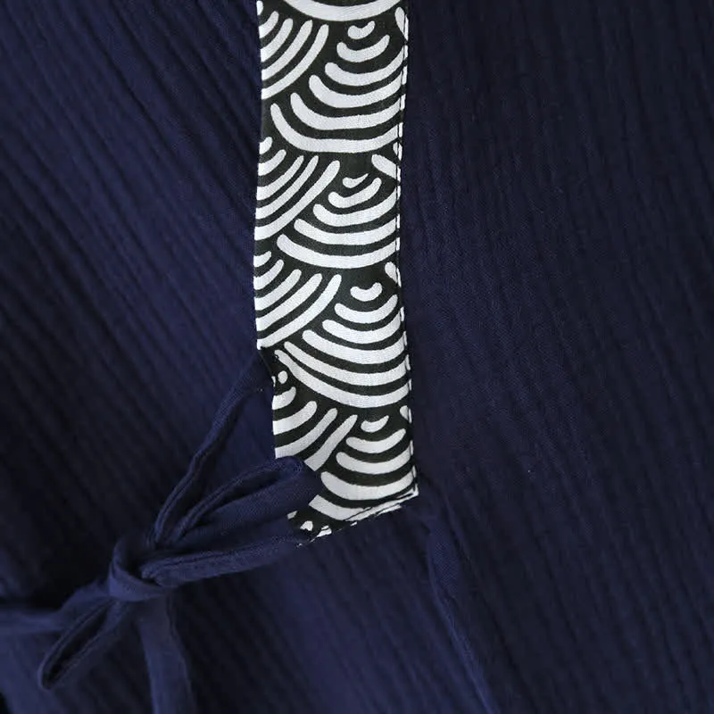 Neutrales Kimono-Pyjama-Set aus Baumwollgaze