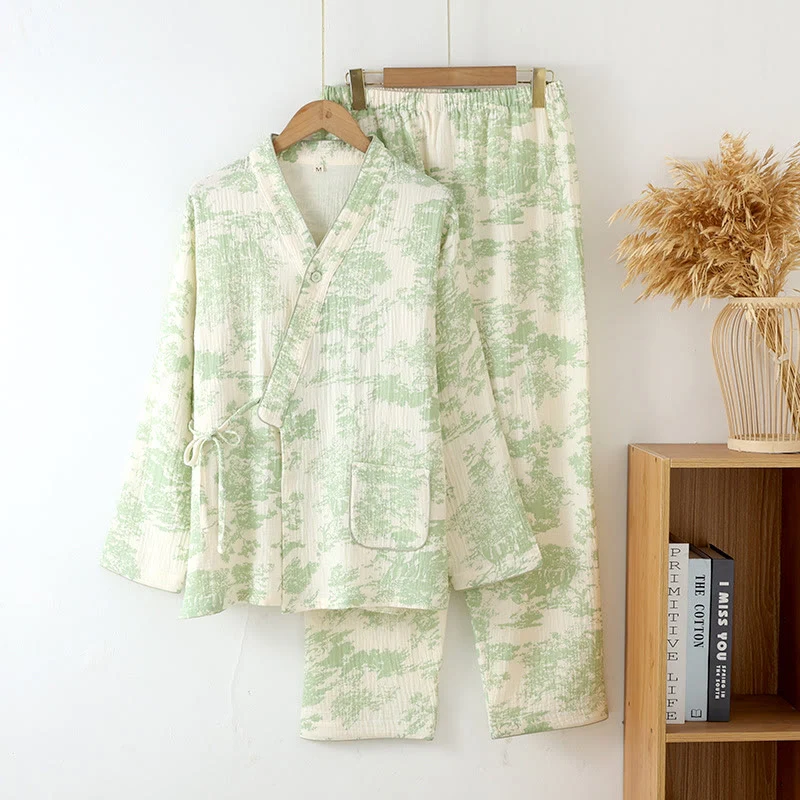 Refresh Kimono-Pyjama-Set aus Baumwollgaze