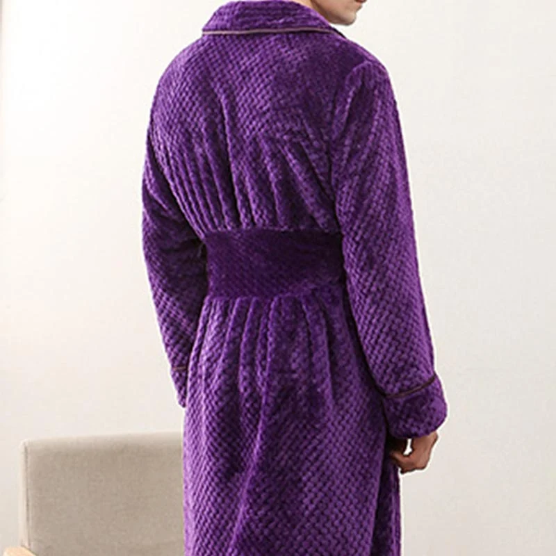 Ownkoti Puffy Fleece Pyjama Langer Bademantel