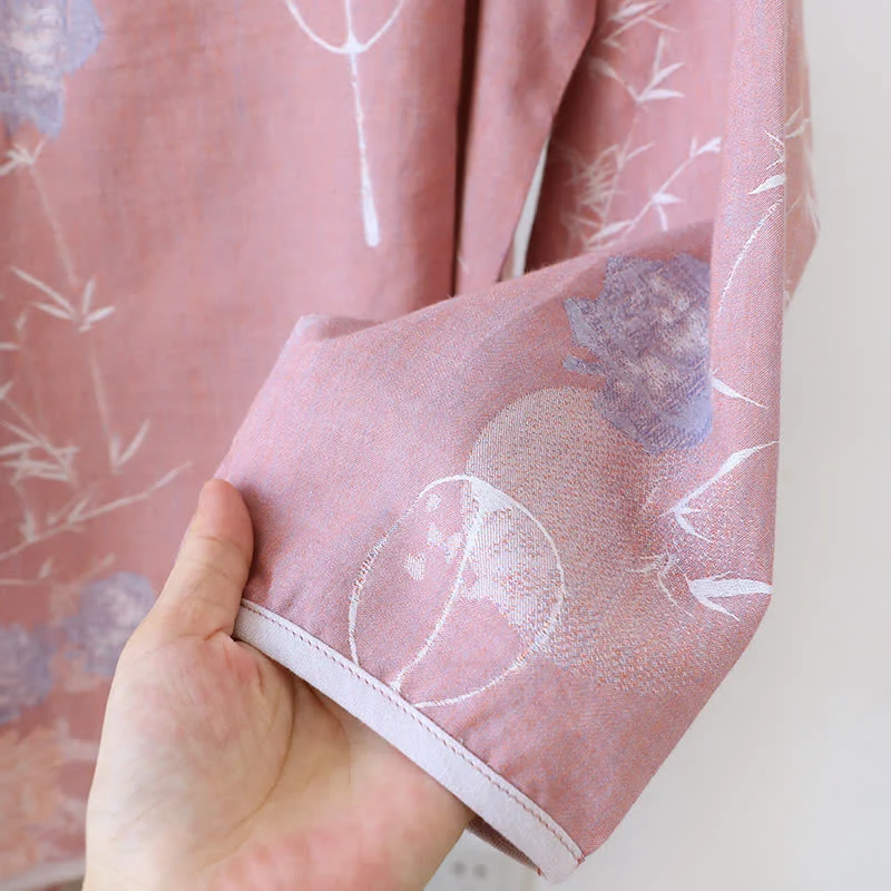 Vintage Floral Bambus Baumwolle Pyjama Set