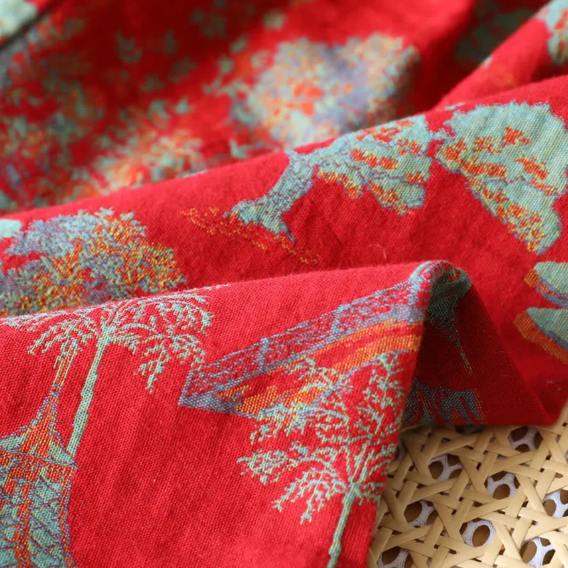 Loungewear-Set aus Baumwoll-Doppelgarn-Jacquard mit Baummotiv