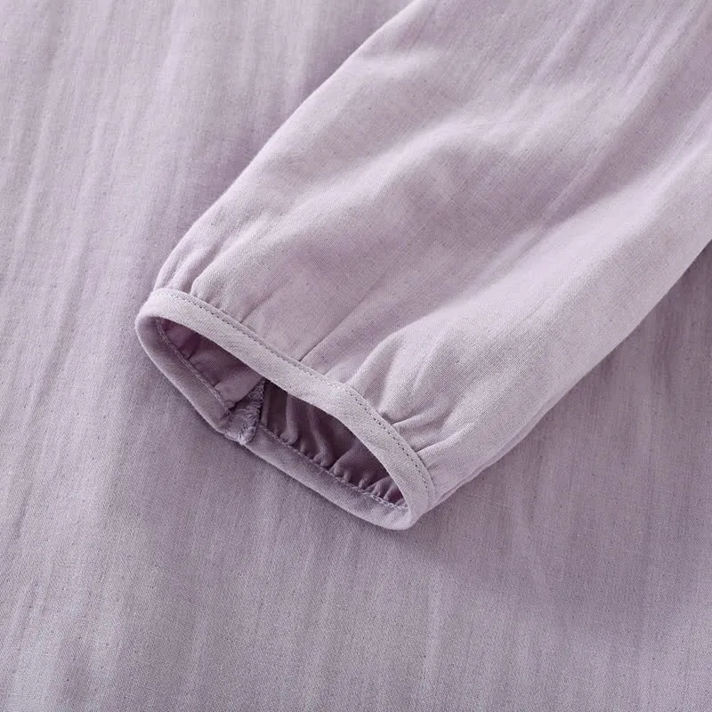 Pyjama-Set aus Baumwolle mit Blumenmuster und Dreiviertelärmeln