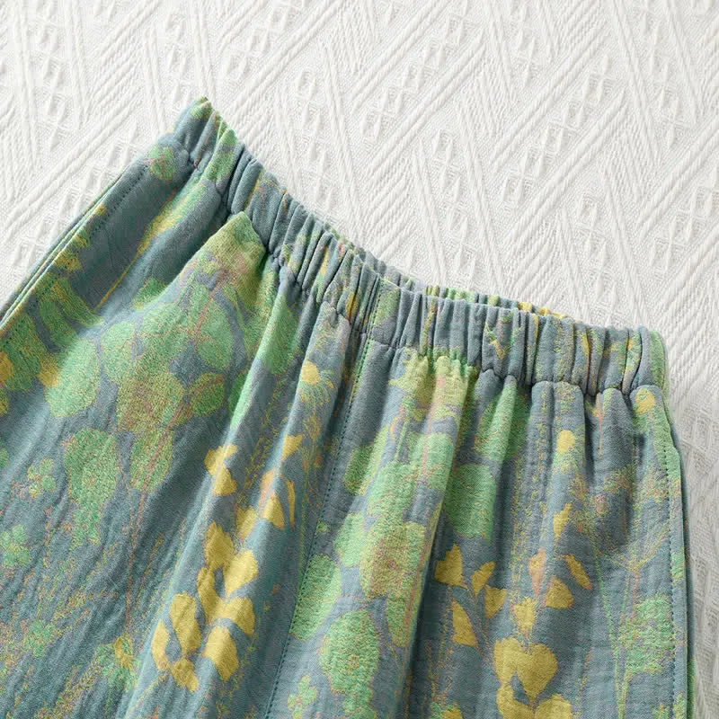 Loungewear-Set mit kurzen Ärmeln und Cropped-Hose