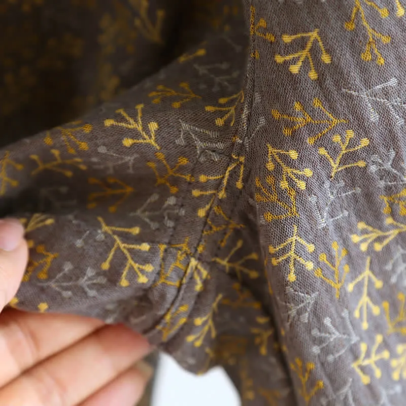 Sommerpyjama-Set aus Baumwollgaze im Retro-Jacquard-Stil