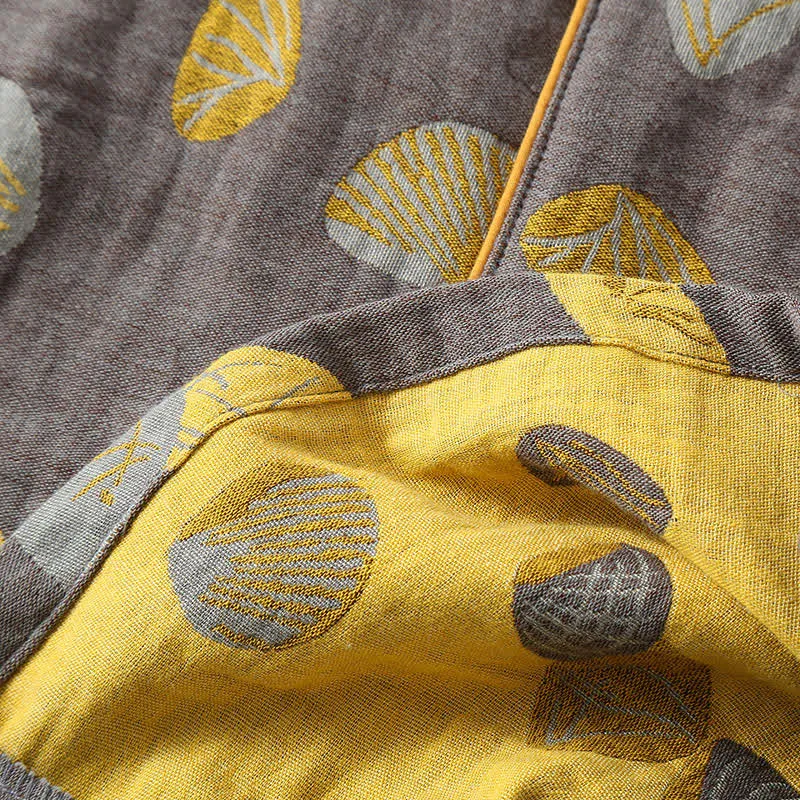 Luxuriöses Pyjama-Set aus Muschelbaumwolle mit Revers