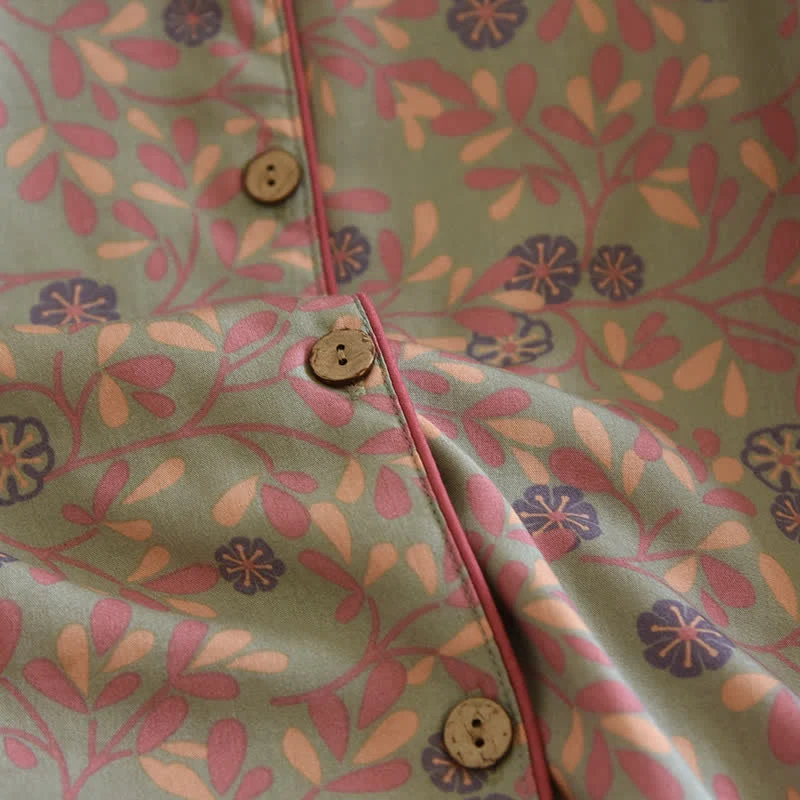 Loungewear-Set mit Blumenmuster, weich und atmungsaktiv