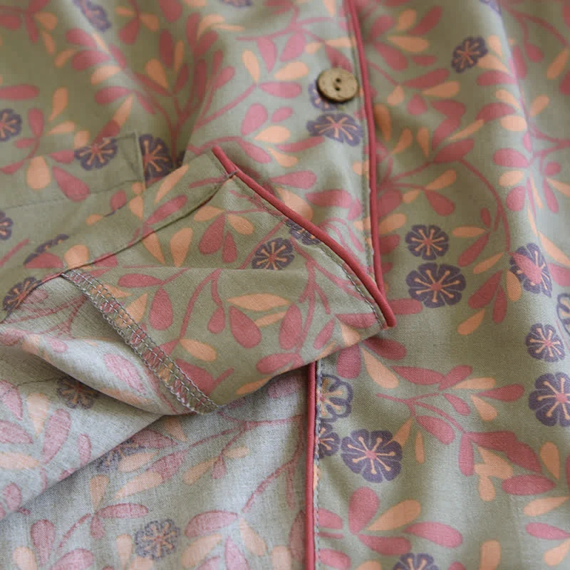 Loungewear-Set mit Blumenmuster, weich und atmungsaktiv