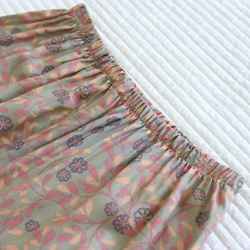 Loungewear-Set mit Blumenmuster, weich und atmungsaktiv