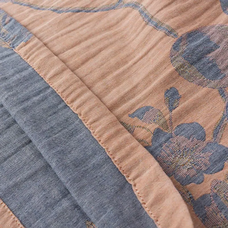 Kurzes Nachthemd aus Jacquard-Baumwolle „Magnolia“